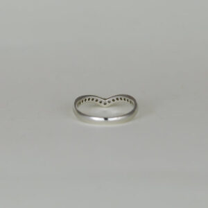 Platinum 0.20ct Wishbone Half Eternity Ring
