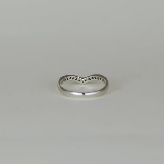 Platinum 0.20ct Wishbone Half Eternity Ring - Image 3