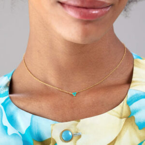 Turquoise Trinity Necklace with Slider Clasp
