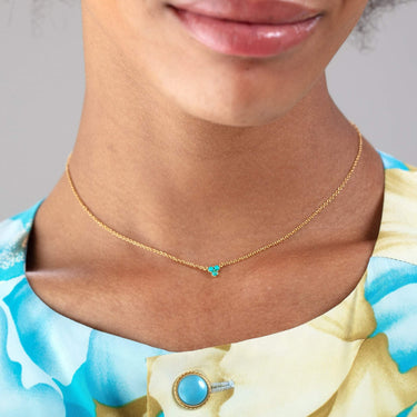 Turquoise Trinity Necklace with Slider Clasp - Image 2