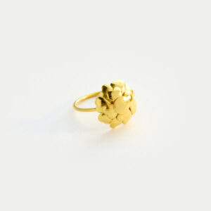 18kt Gold Flora Heart Ring