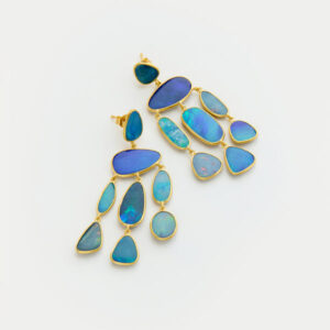 18kt Gold Alectrona Opal Jellyfish Earrings
