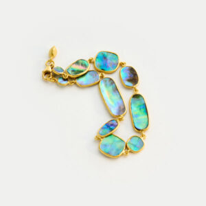 18kt Gold Beachcomber Abalone Shell Full Stone Bracelet