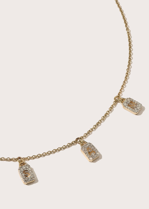 Personalised Tiny Diamond Tag Necklace - Image 2