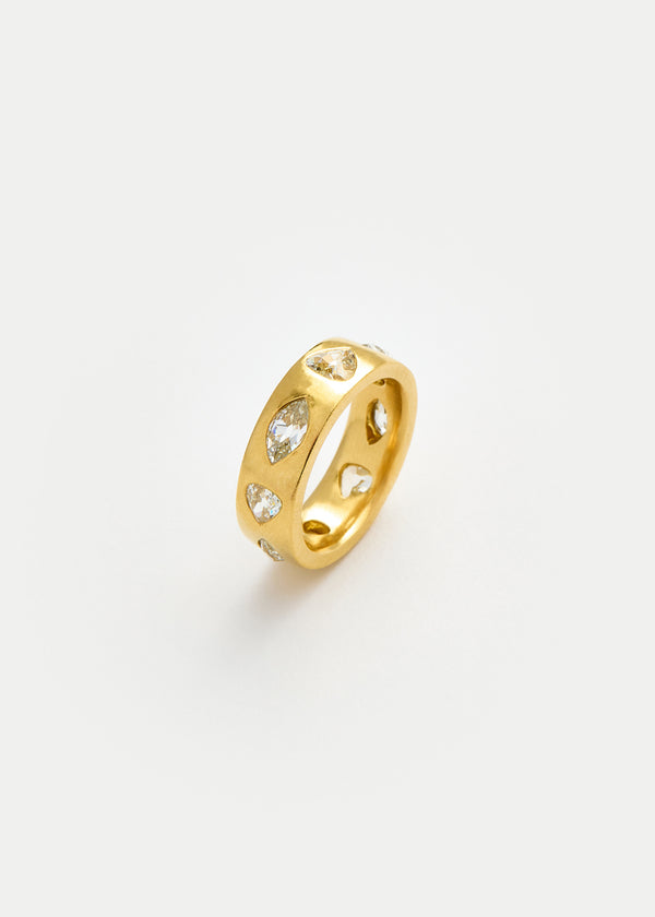 22kt Gold Diamond Flush Set Ring - Image 2