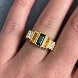 Baguette-cut Engagement Ring
