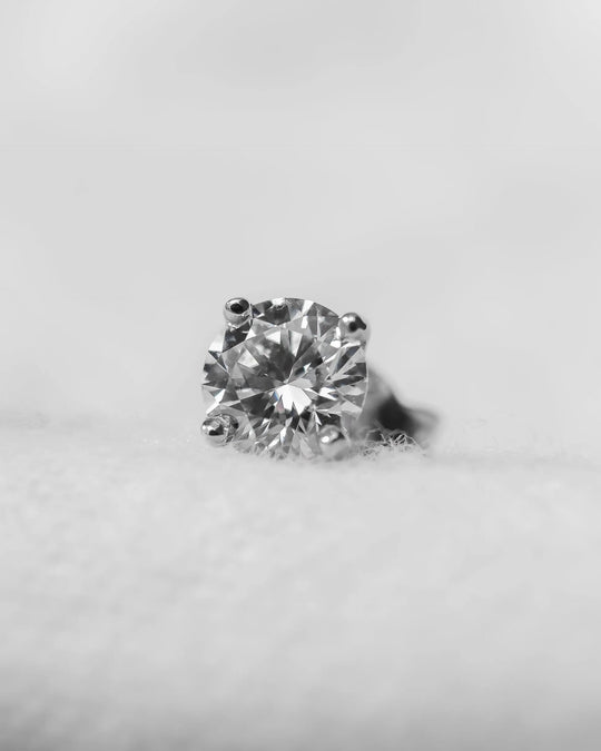 Athena - Round Lab Grown Diamond Stud Earrings - Image 2