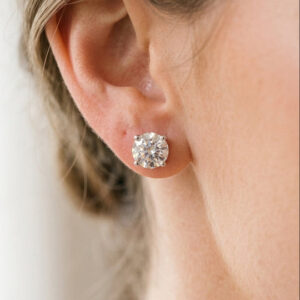 Athena - Round Lab Grown Diamond Stud Earrings