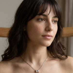 East to West - Horizontal Emerald Cut Lab Grown Diamond Pendant