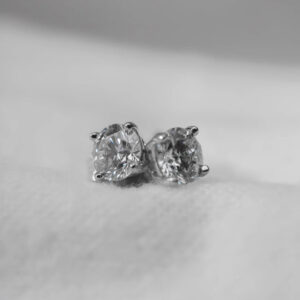 Athena - Round Lab Grown Diamond Stud Earrings