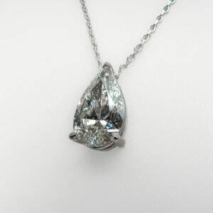 Celeste - Platinum Pear Lab Grown Diamond Pendant