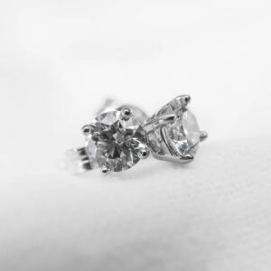 Athena - Round Lab Grown Diamond Stud Earrings