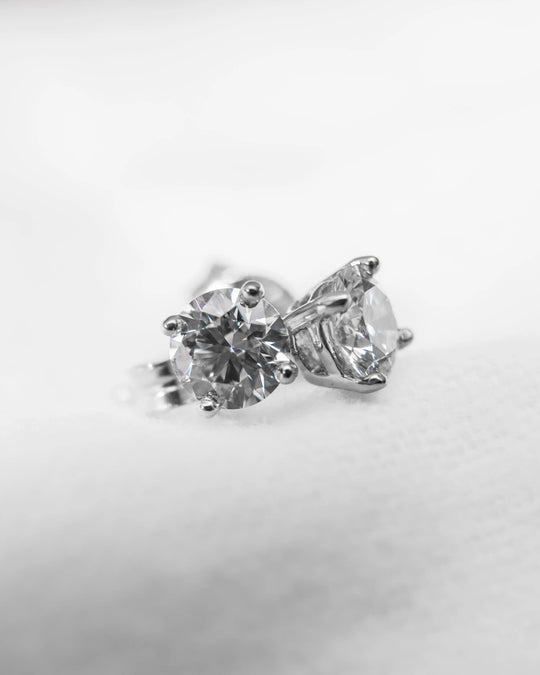 Athena - Round Lab Grown Diamond Stud Earrings - Image 4