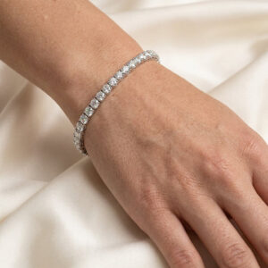 Serena - 8.00ct Lab-Grown Round Diamond Tennis Bracelet in Platinum