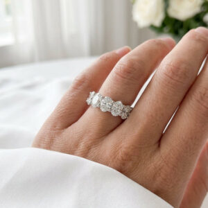 Olivia - 4ct Oval Claw Set 100% Lab Diamond Eternity Ring