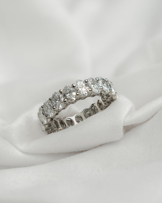 Olivia - 4ct Oval Claw Set 100% Lab Diamond Eternity Ring - Image 2