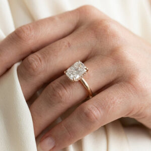 Blossom - Elongated Cushion Lab Diamond Ring