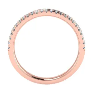 Violet Deluxe - 2.60mm Double Row Micro Claw Set 50% Lab-Grown Diamond Ring