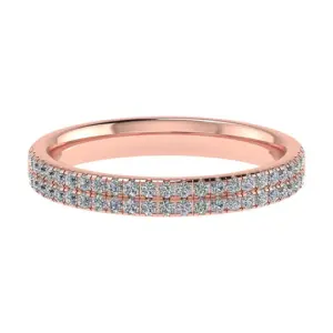 Violet Deluxe - 2.60mm Double Row Micro Claw Set 50% Lab-Grown Diamond Ring