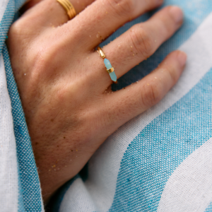 Tranquility Amazonite T-Bar Adjustable Ring