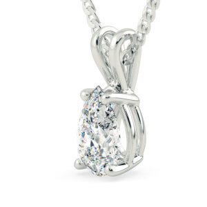 Pear Ettore Diamond Pendant in 18K White Gold