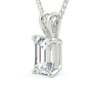 Round Brilliant Bellezza Diamond Pendant in 18K White Gold