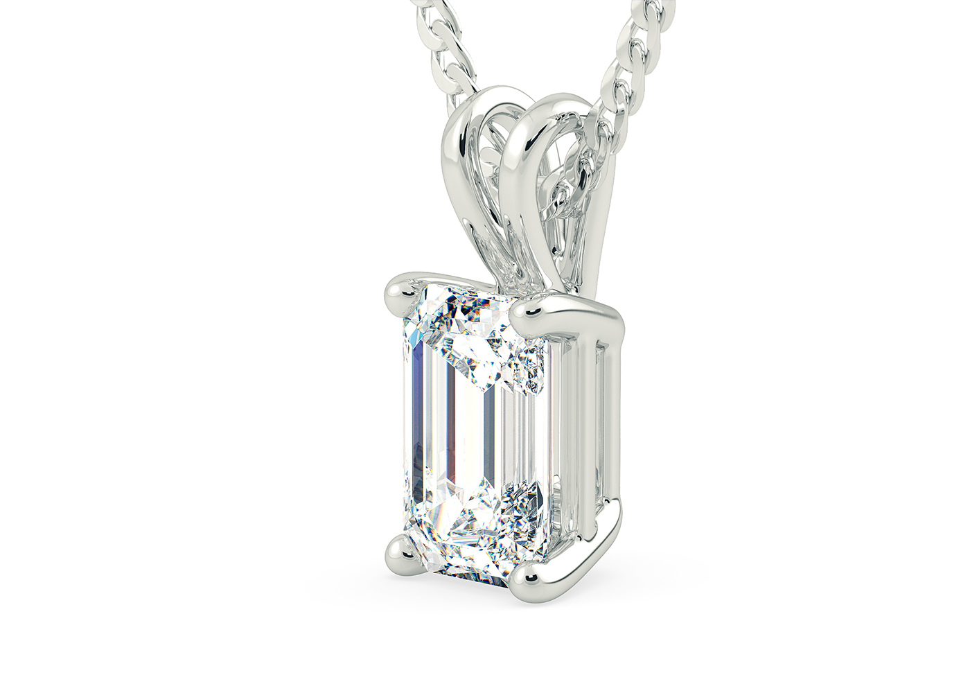 Round Brilliant Bellezza Diamond Pendant in 18K White Gold - Image 2