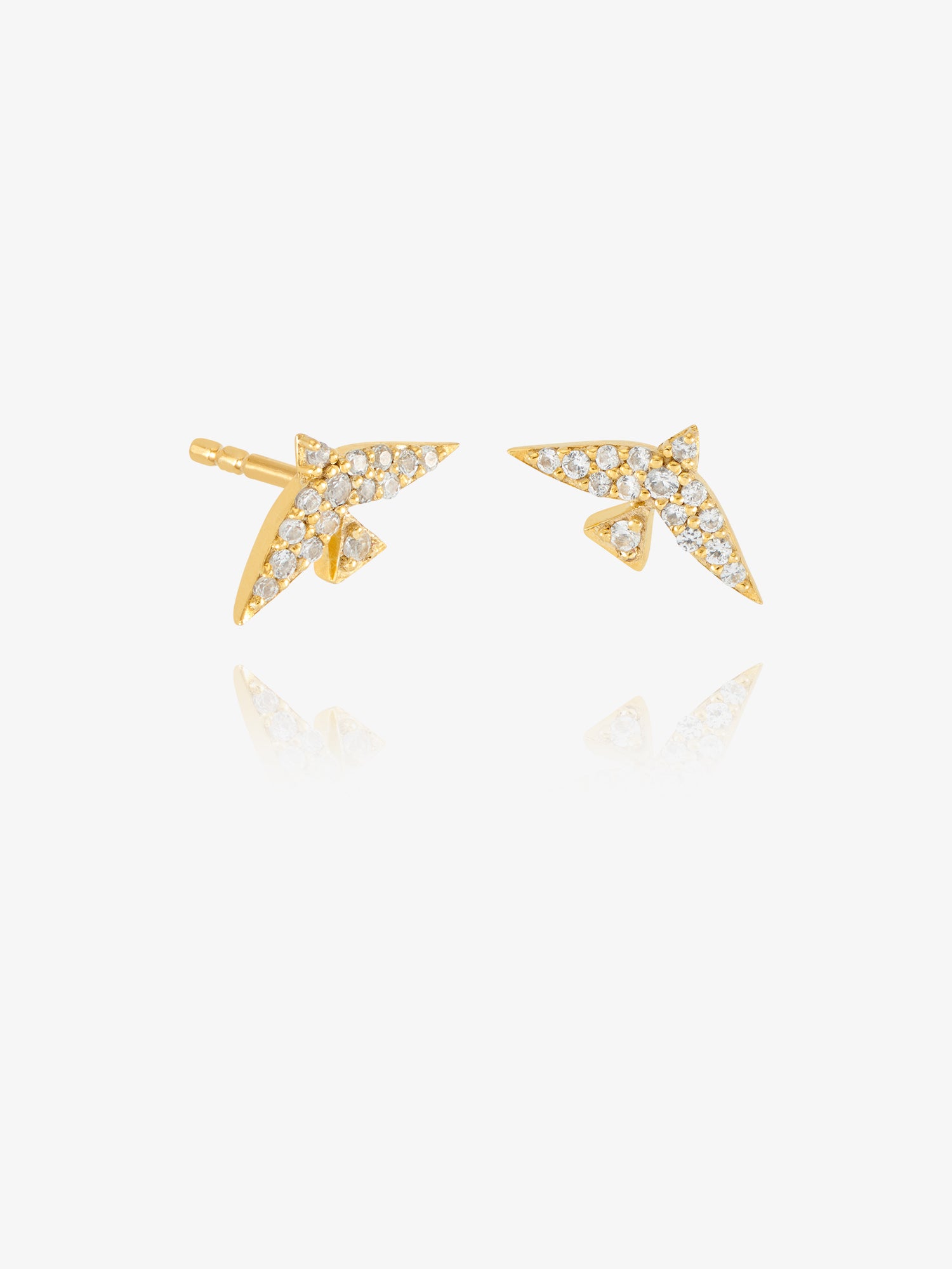 Dreamer Pave Bird Stud Earrings - Image 2