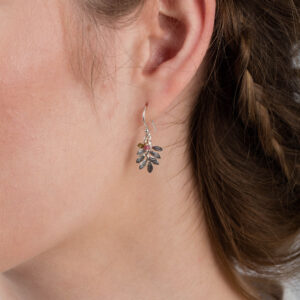 Leaf On Hook Earrings