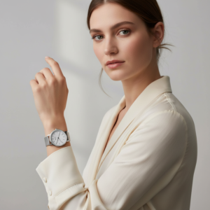 Copenhagen Silver White Mesh Watch