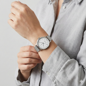 Copenhagen Silver White Mesh Watch