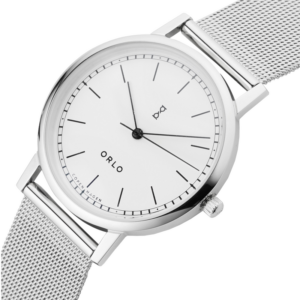 Copenhagen Silver White Mesh Watch
