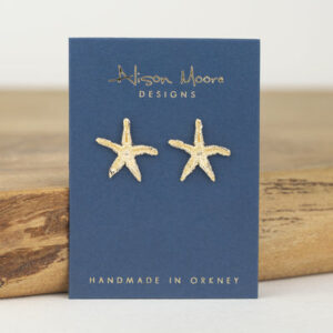 Gold Small Starfish Studs