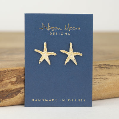 Gold Small Starfish Studs - Image 3
