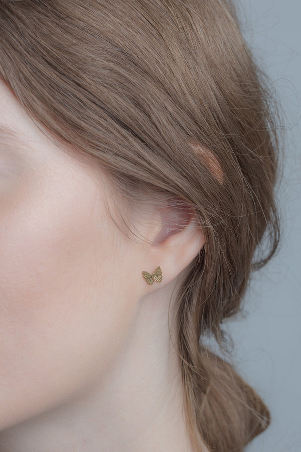 Gold Butterfly Earrings - Image 2