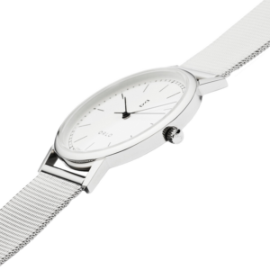 Copenhagen Silver White Mesh Watch