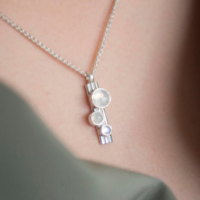 Snowdrift Moonstone Nebula Pendant - Image 2