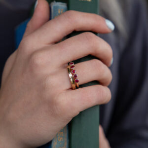 Gold Ruby Forever Ring