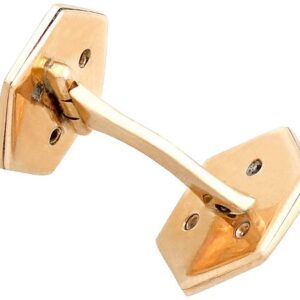 0.24ct Diamond, Platinum Set, 14ct Rose Gold Cufflinks - Antique French Circa 1930