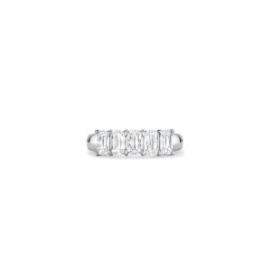 Ashoka Five Stone Half Platinum Diamond Eternity Ring