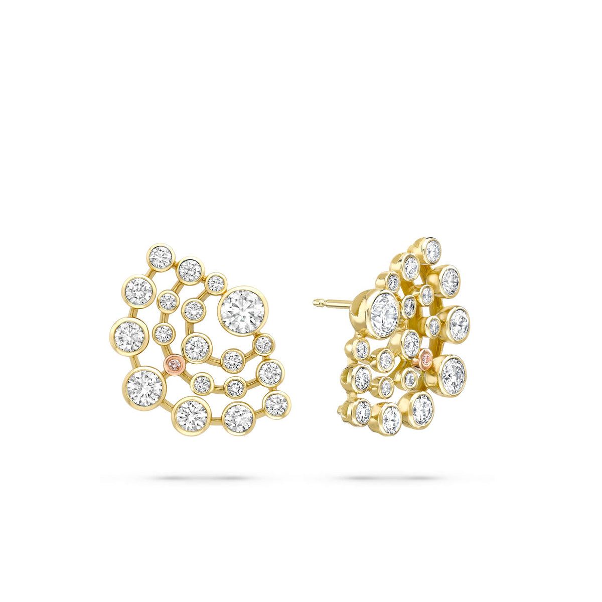 Raindance Chelsea Yellow Gold Diamond Earrings - Image 2