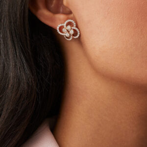 Be Boodles Rose Gold Diamond Earrings
