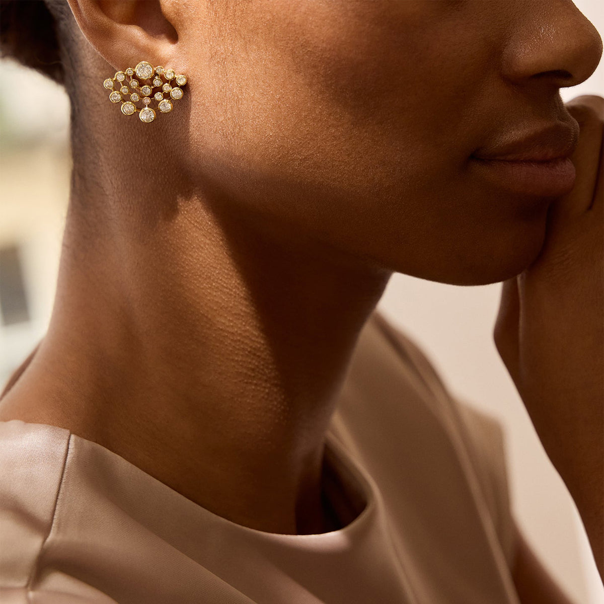Raindance Chelsea Yellow Gold Diamond Earrings - Image 3