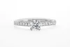 Andromeda Diamond Crowned Arc Ring in Platinum