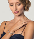 Flora Pearl Tennis Bracelet Sterling Silver - Image 3