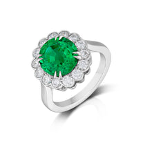 3.30 Carat Oval Emerald Colombia Minor Ring - Image 2