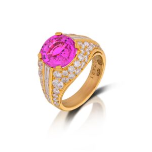 5.10 Carat Oval Pink Sapphire Bulgari Ring